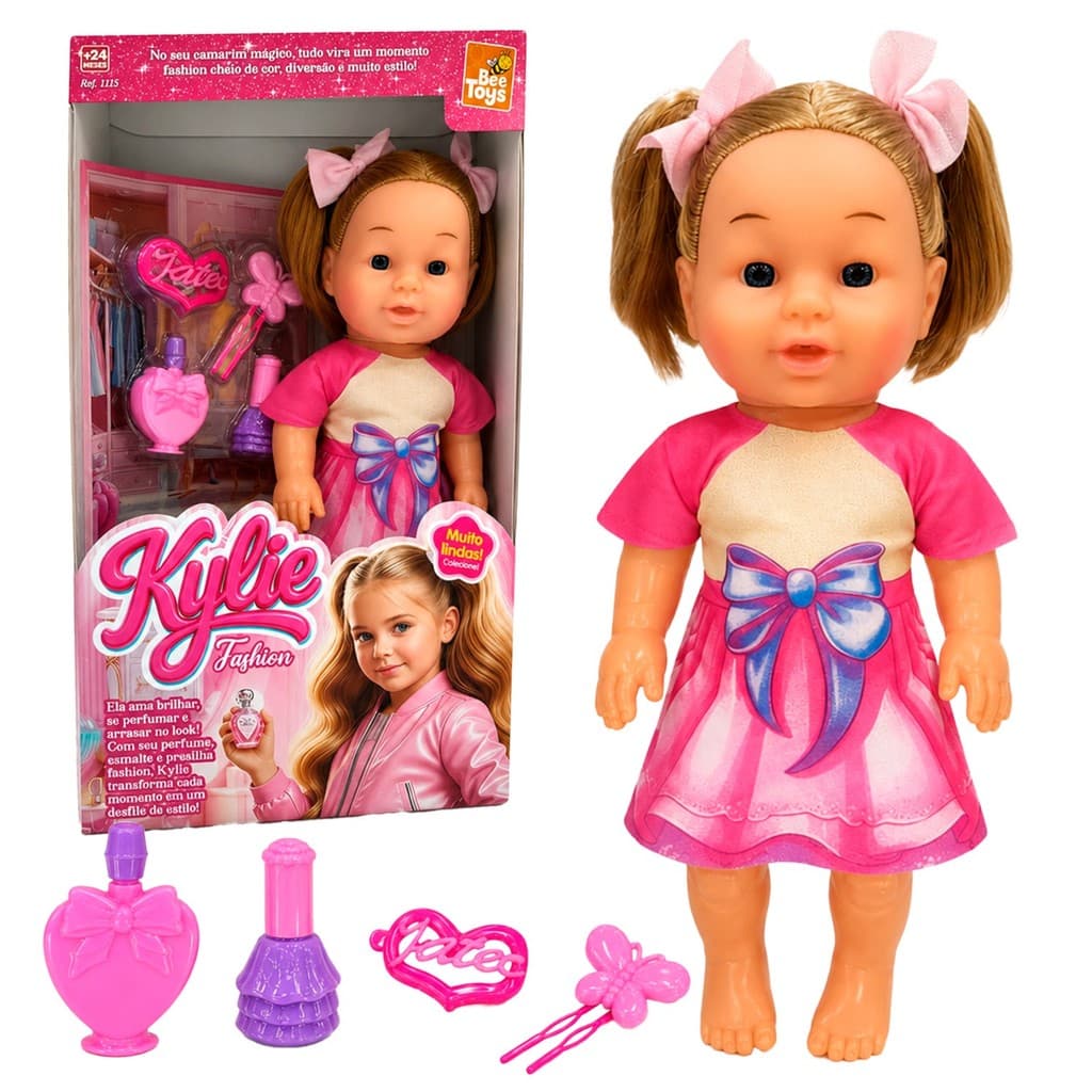 Boneca Kylie Fashion Articulada Com Acessórios De Beleza Para Presente