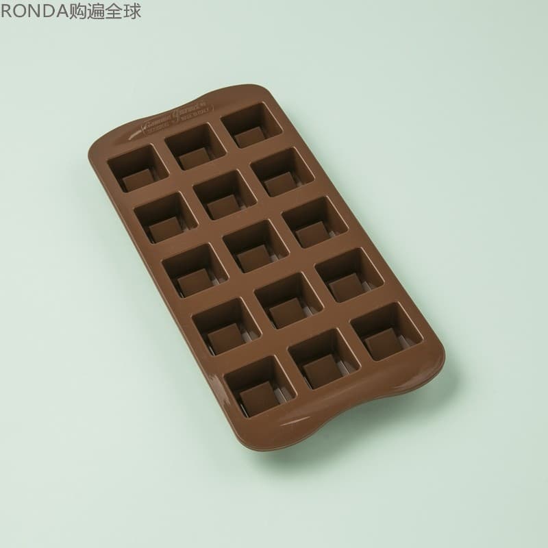 Itália importado Gamme Gourmet cubo DIY cozimento Silicone molde de Chocolate bandeja de gelo 15 consecutivo