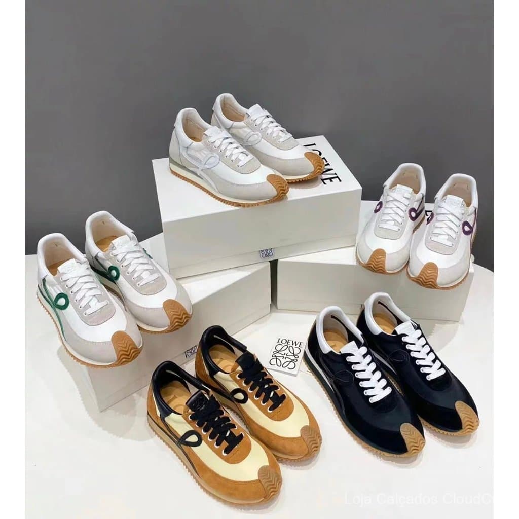 [Qualidade Superior] Tênis Esportivos Luo Jia L0E^E Runner, estilo retrô, com aumento de altura, tênis de corrida e trei