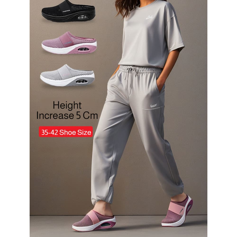 [Sem Traseiro] Women's Slip-On Flats Backless Casual Shoes/Chinelos Femininos/Calçados Confortáveis para Mulheres