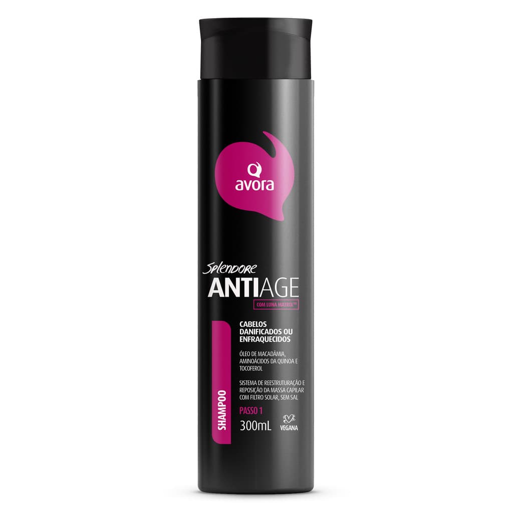 Avora Splendore Anti Age Shampoo Tratamento Anti-Idade Cabelo Nutrição e Vitalidade