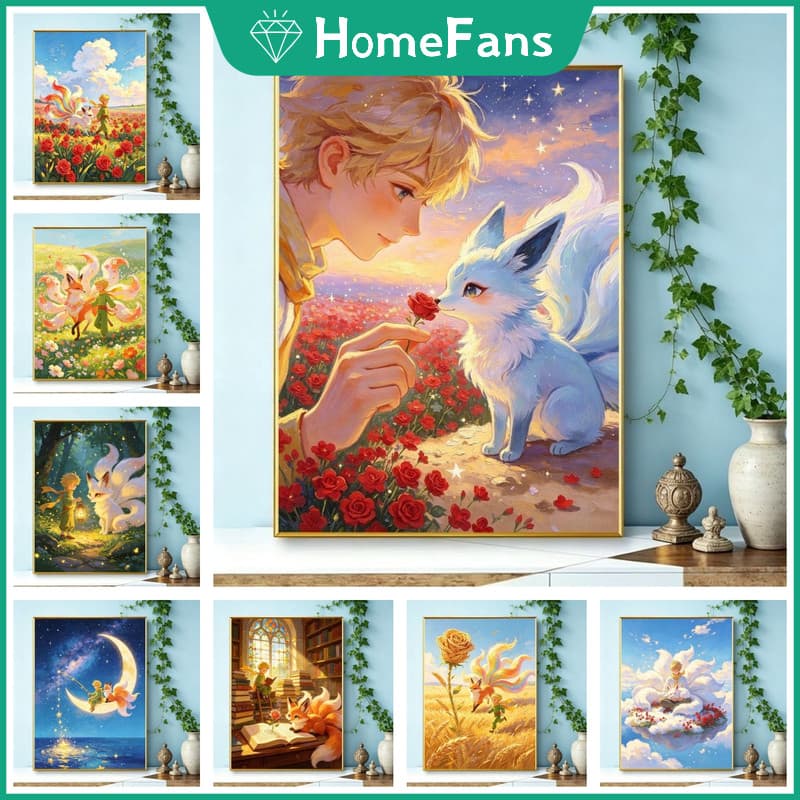 Hffox Boy 5D DIY Pintura Diamante Redondo Strass Ponto Cruz Decoração De Parede De Casa Kits De Artesanato De Arte Sem M