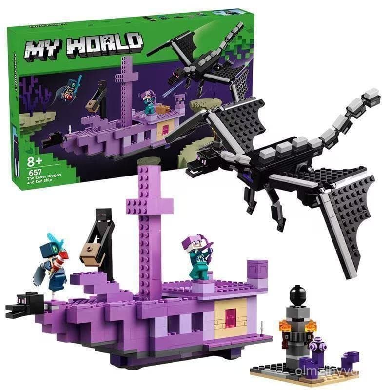 657 peças de produto novo compatível com Lego Shadow Dragon e barco, brinquedo de blocos de montar para meninos, present