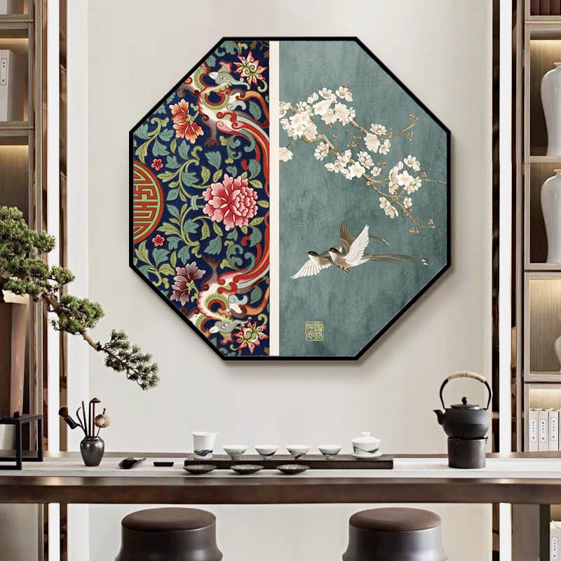 Pintura de diamante 5d cheia de diamante flor pássaro ponto de entrada pintura de diamante novo estilo chinês pintura de