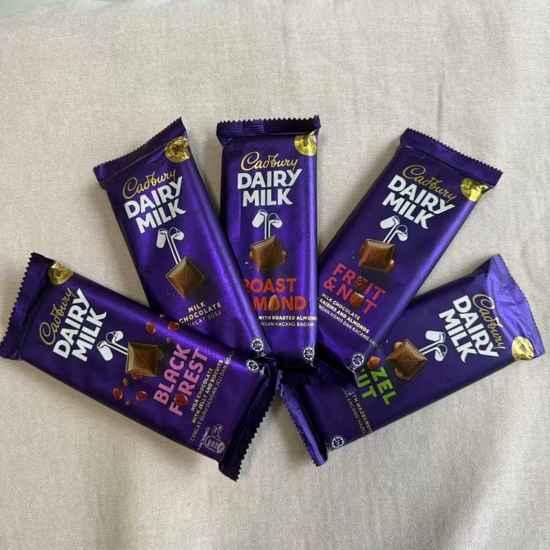Hong Kong Daigou Importado Cadbury Leite Amêndoa Avelã Chocolate Bar Lanches 8/4/1