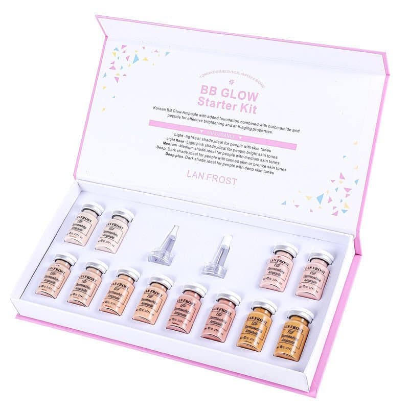Base líquida multicolorida semi-transfronteiriça, base líquida permanente que realça o brilho, estilo BB coreano de long