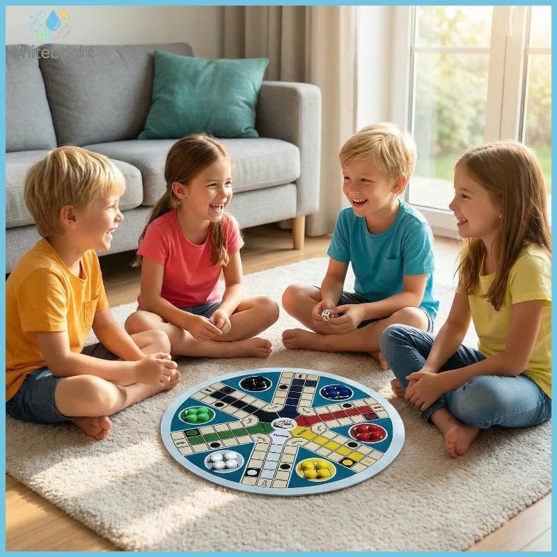 Conjunto De Jogos De Xadrez Voador Para 6 Pessoas , Jogo De Tabuleiro Redondo Família , Perfeito Atividades De Entreteni