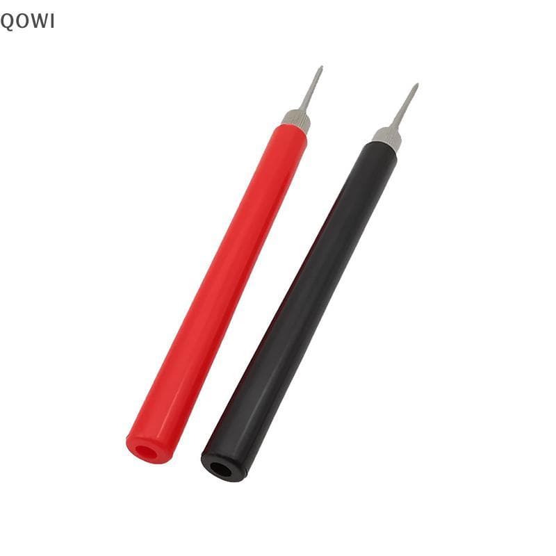 qo 2MM Mola Ponta De Sonda De Teste Elétrico Gancho Fio Conector Sem Solda Leva Pino Para Multímetro Digital Multi Medid