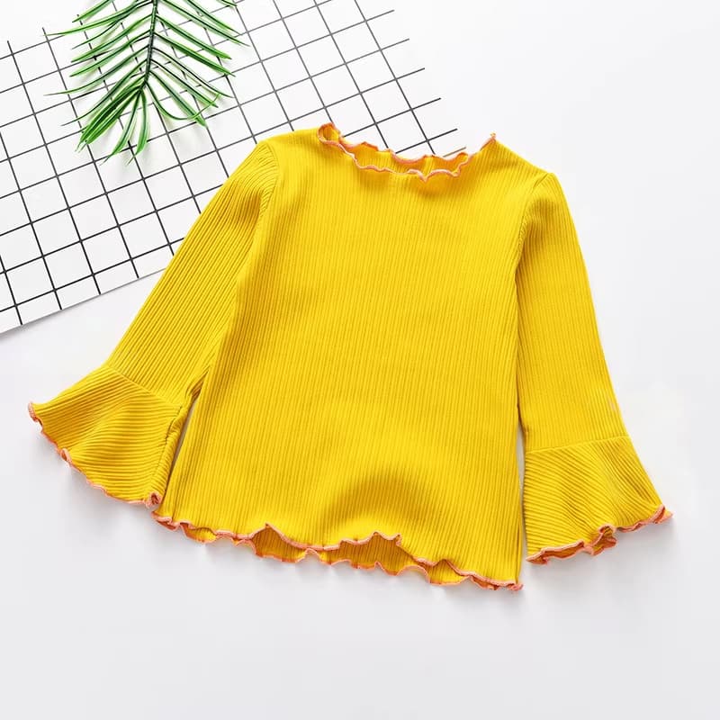 Bebê menina primavera roupas de manga comprida bebê menina camisa de fundo menina primavera outono topo menina moda outo