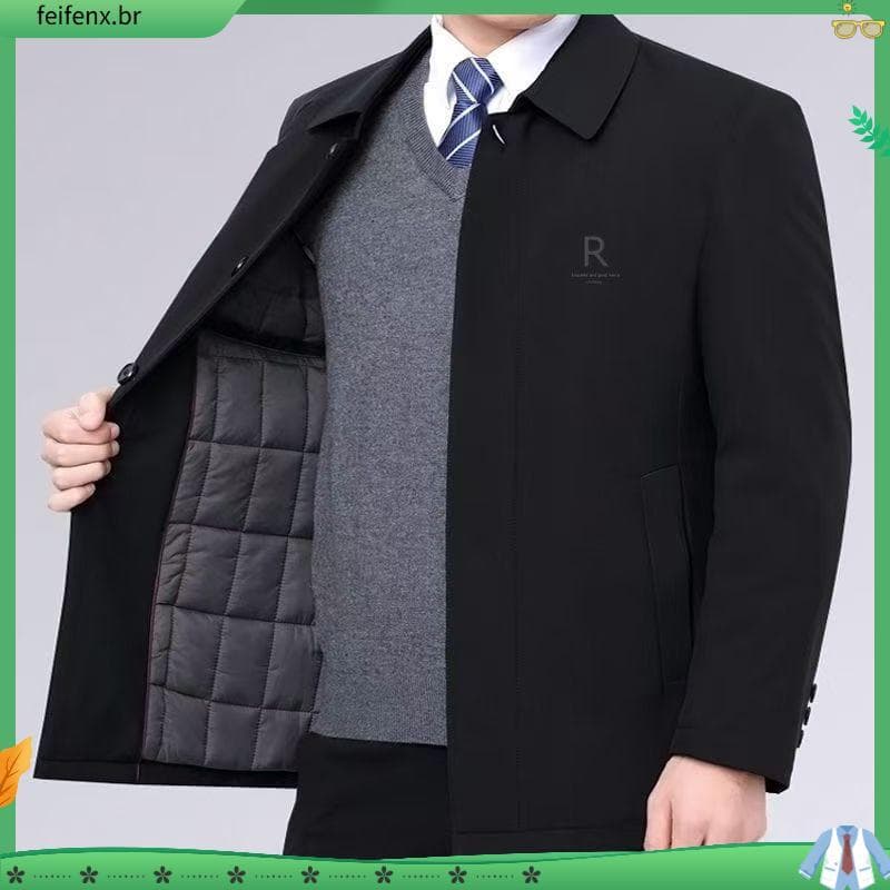 Oferta especial Jaqueta de inverno masculina de tamanho quebrado acolchoada espessada jaqueta de negócios acolchoada Cas