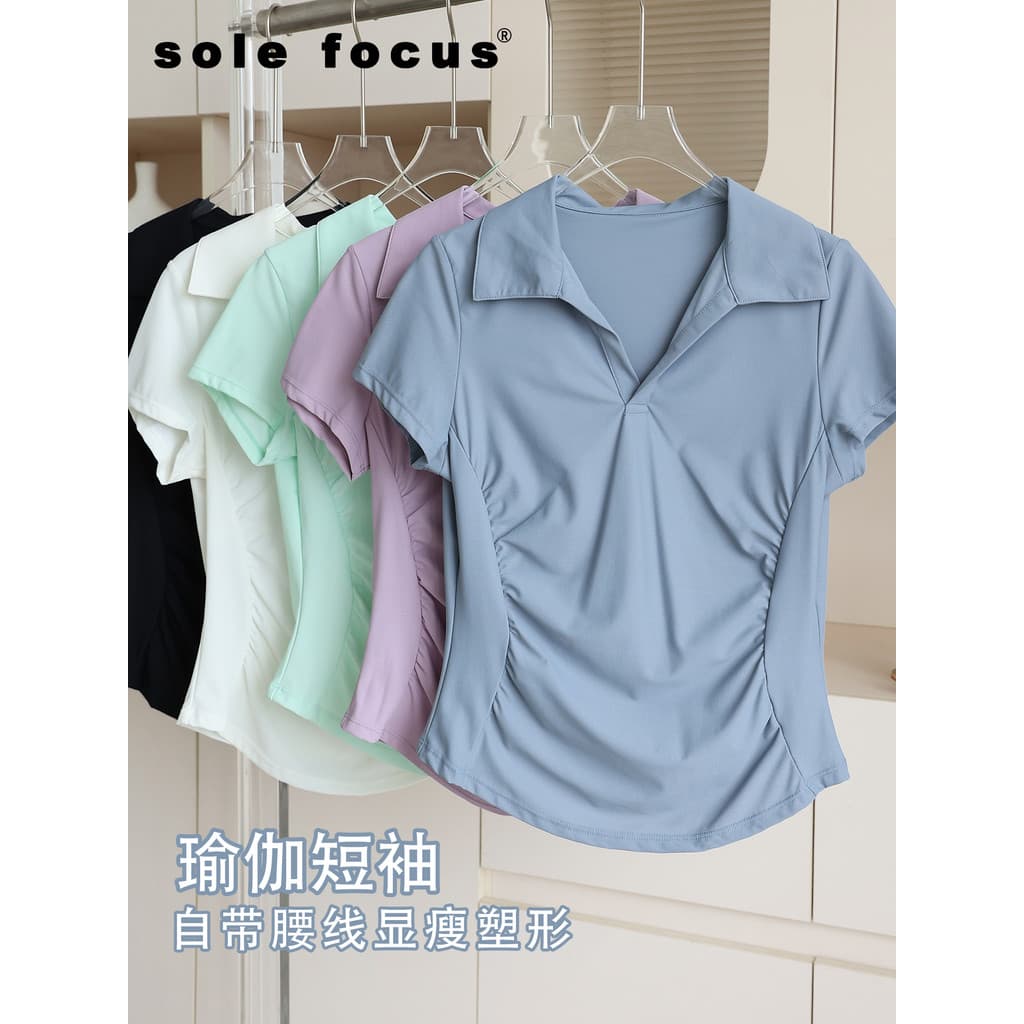 Roupas de Fitness femininas verão profissional Pilates roupas de treinamento de secagem rápida correndo esportes topos r
