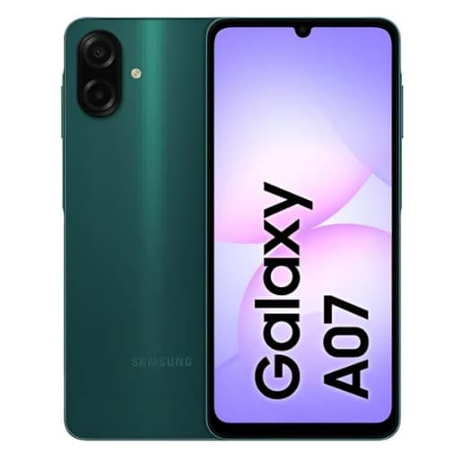 Celular Samsung A07 128GB Verde 4GB RAM Tela 6,7 Cam. Dupla + Selfie 8MP