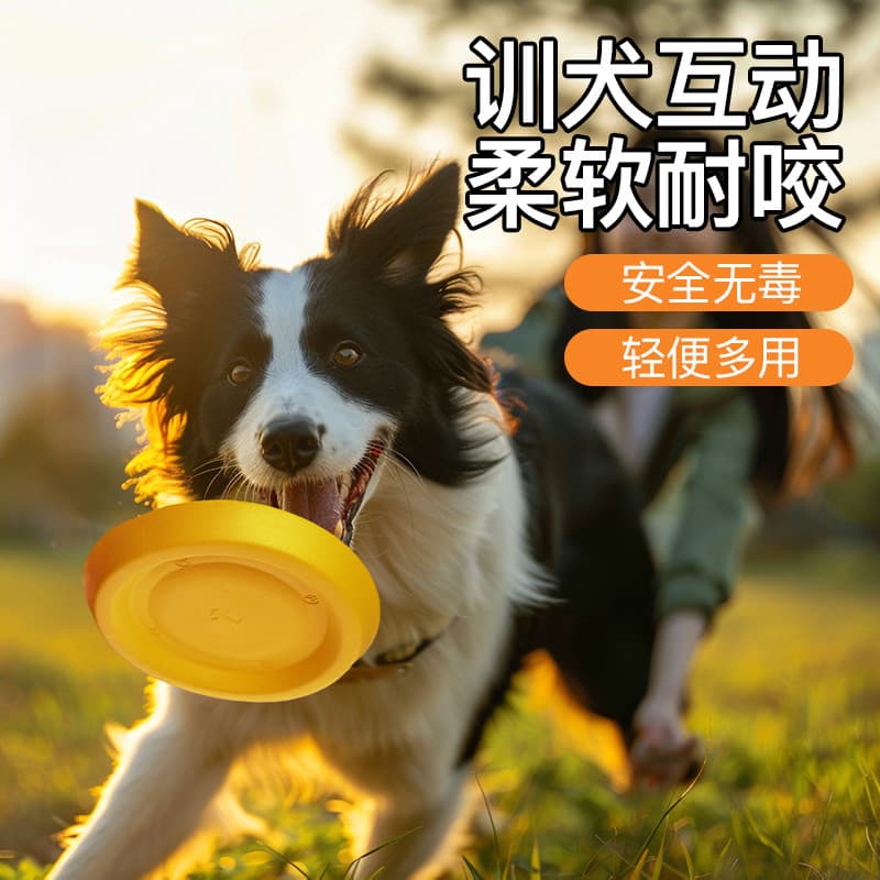 Brinquedo para cachorro Frisbee, anel grande para puxar cachorro, interativo, consumo físico, lado, pastor, Corgi, resis