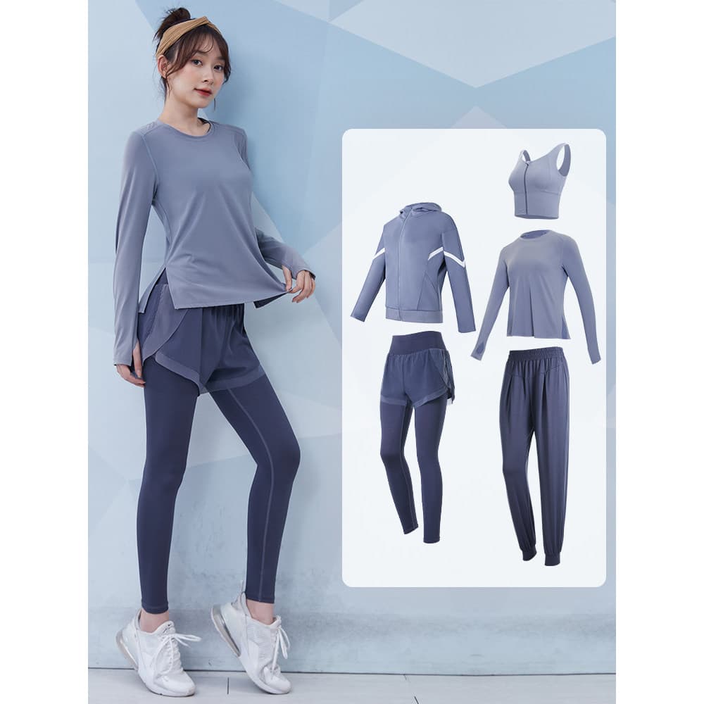 Outono inverno novo estilo roupas de Fitness feminino influenciador High-End solto roupas esportivas de manga comprida p