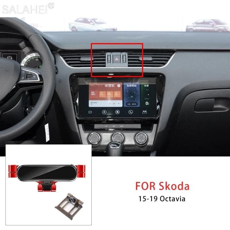 Suporte De Telefone Móvel Para Carro De Gravidade , Skoda Octavia Mk3 2015-2020 , Clipe De Ventilação De Ar , Celular , 