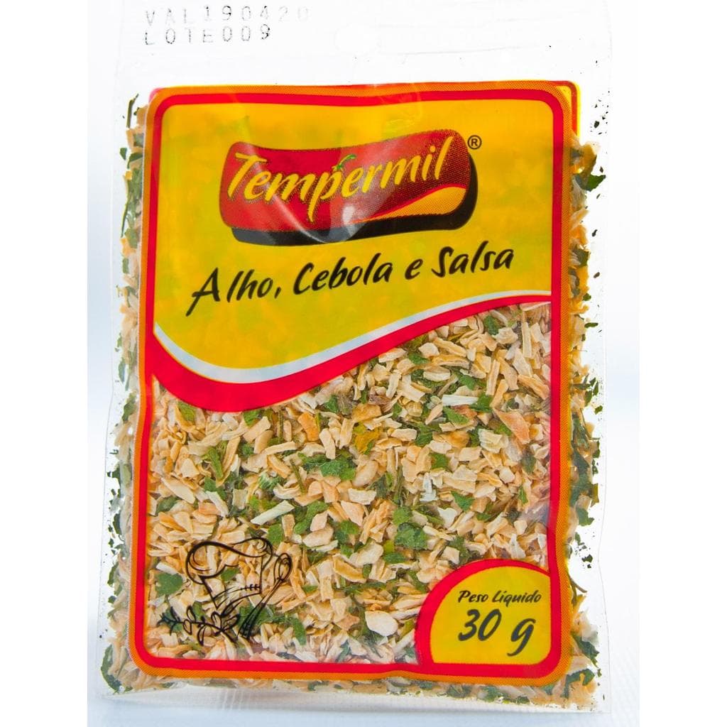 Tempero Alho, Cebola e Salsa Tempermil 30g Para Carnes, Arroz e Feijão