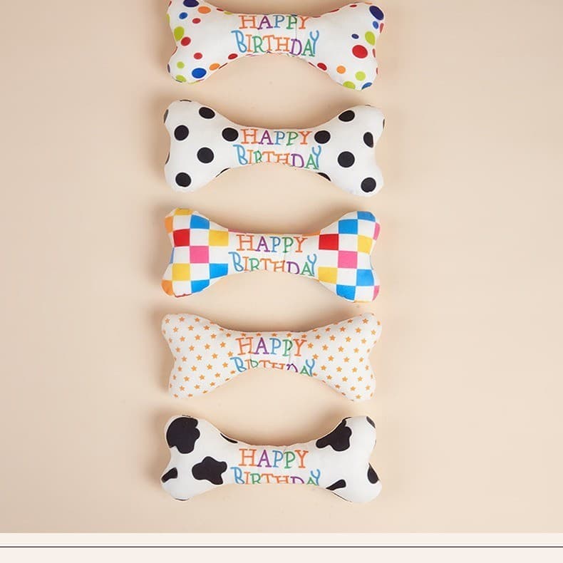 Leilei Brinquedo de pelúcia para animais de estimação Mastigar ossos Gato Cachorro Brinquedo para festa de aniversário B