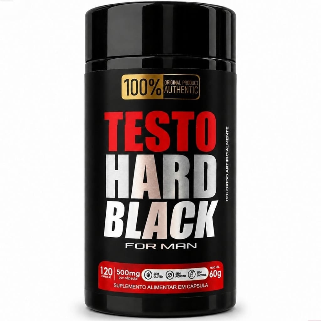 Testo Hard Energia Pre Treino Original 120 Capsulas TestoHard Suplemento Energia E Vigor