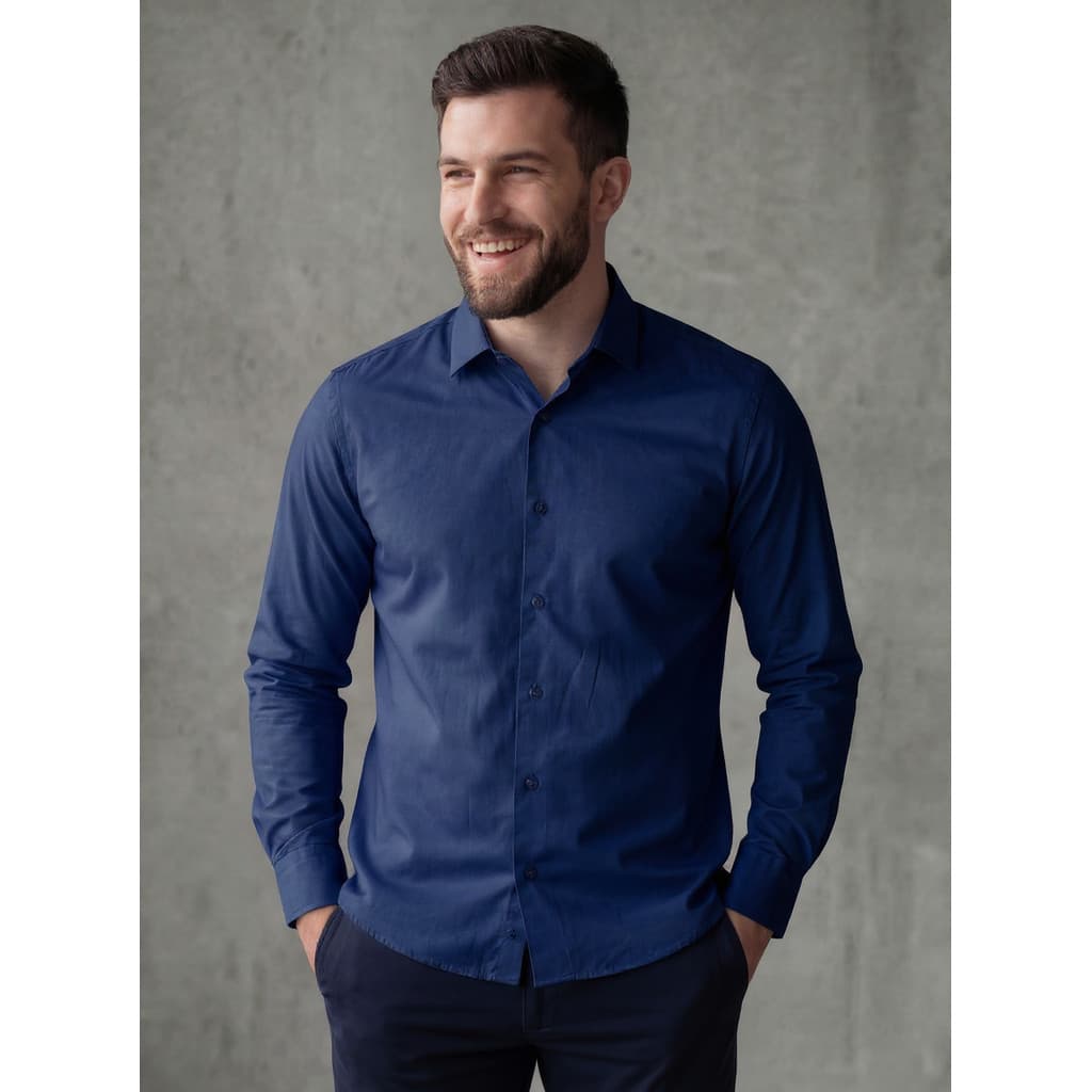 Camisa Masculina Manga Longa Tricoline Premium Slim Fit Social — Numa