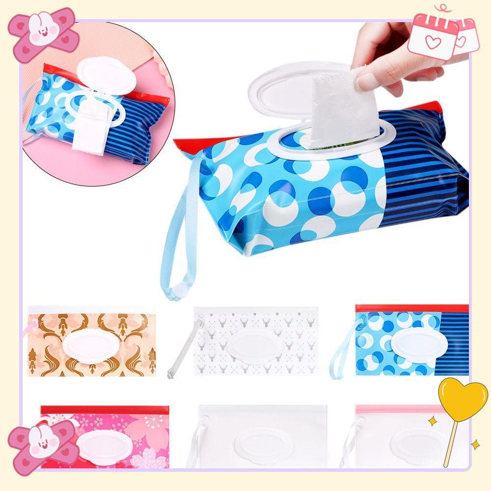Saco De Lenços Umedecidos Moda Bonito Carregando Produto Para Bebê Capa Flip Acessórios Carrinho Portátil