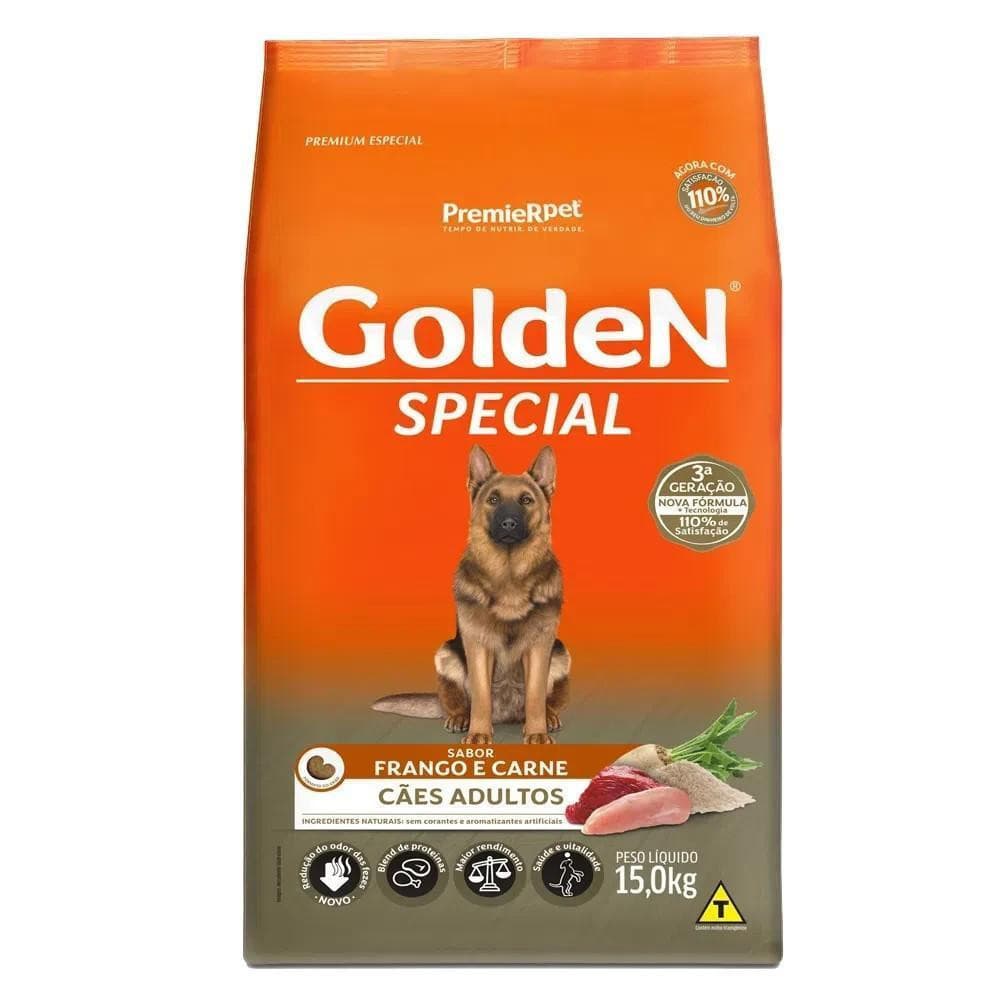 Ração pra Cães Adultos Special sabor Frango e Carne 15kg Golden