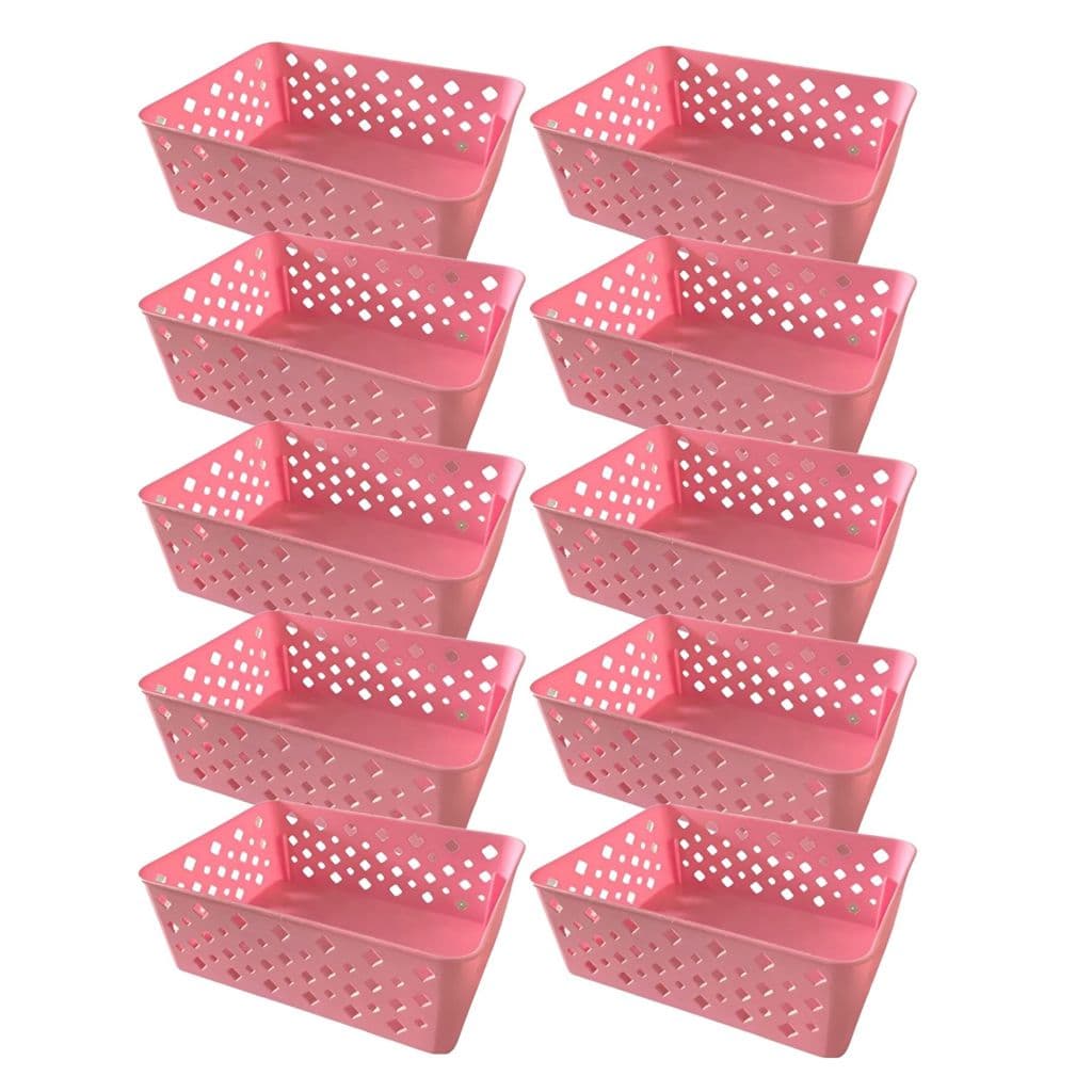 Kit 6/10 Organizador Gaveta Cesto Modular Banheiro Cozinha Maquiagem Multiuso Geladeira