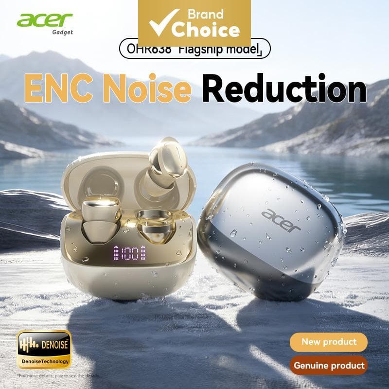Fones de ouvido Bluetooth Acer OHR638, fones de ouvido sem fio, fones de ouvido com microfone, fone de ouvido com