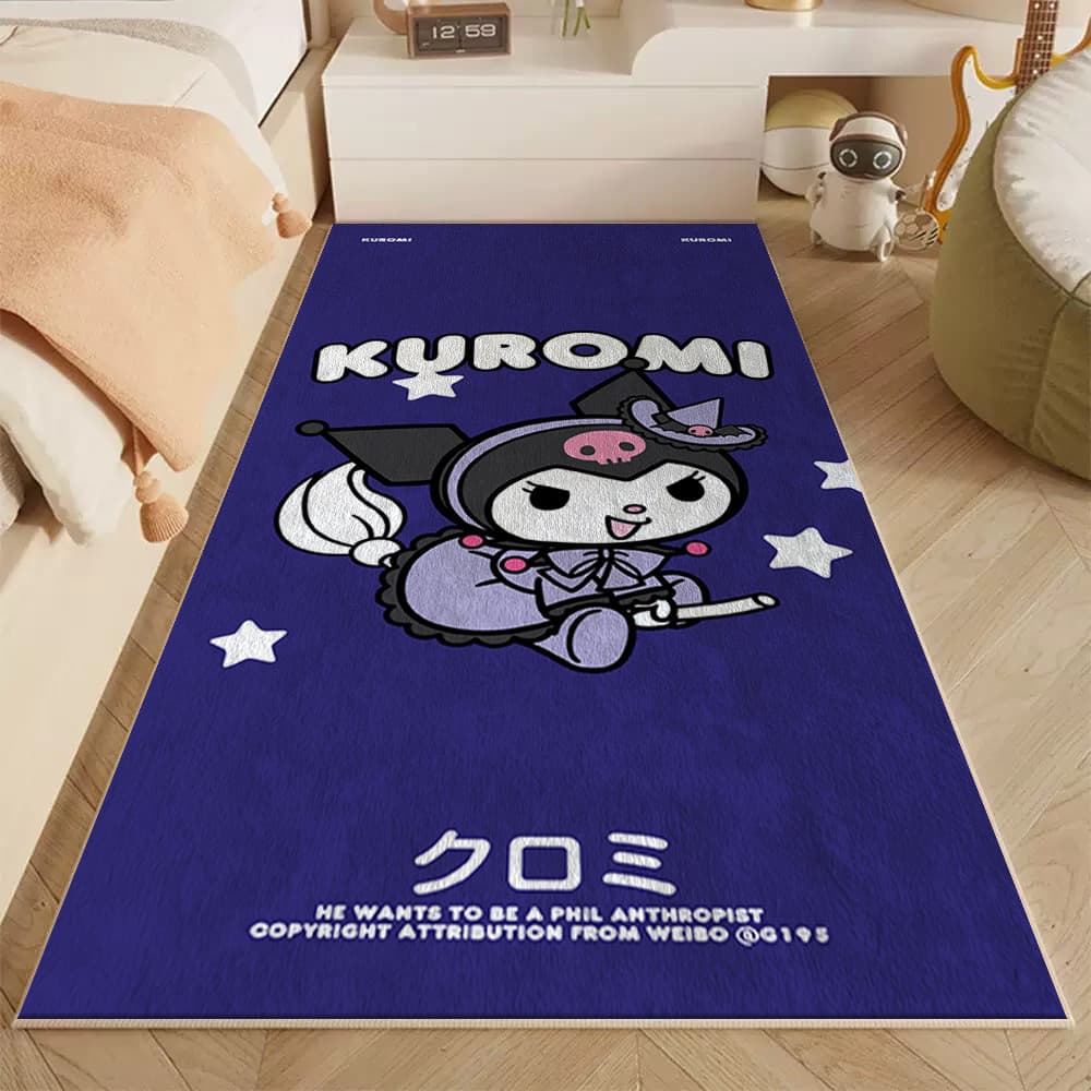 Rosa Hellokitty imitação de caxemira tapete sala de estar crianças tapete quarto antiderrapante cuidados-livre bonito so