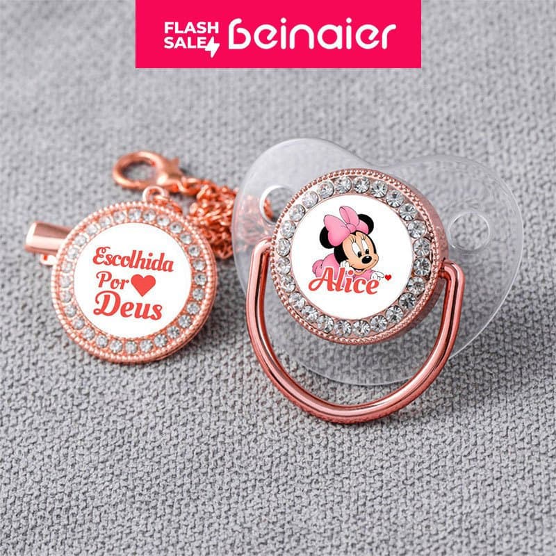 Chupeta para Bebês com Nome Personalizado, Chupeta de Silicone Livre de BPA H0HY