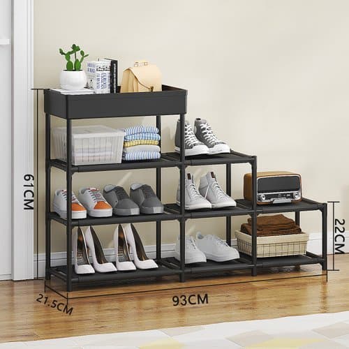Estante Multiuso Organizador 4 Andares Plastico Resistente Compacta Ideal Sala Cozinha Escritorio Versatil