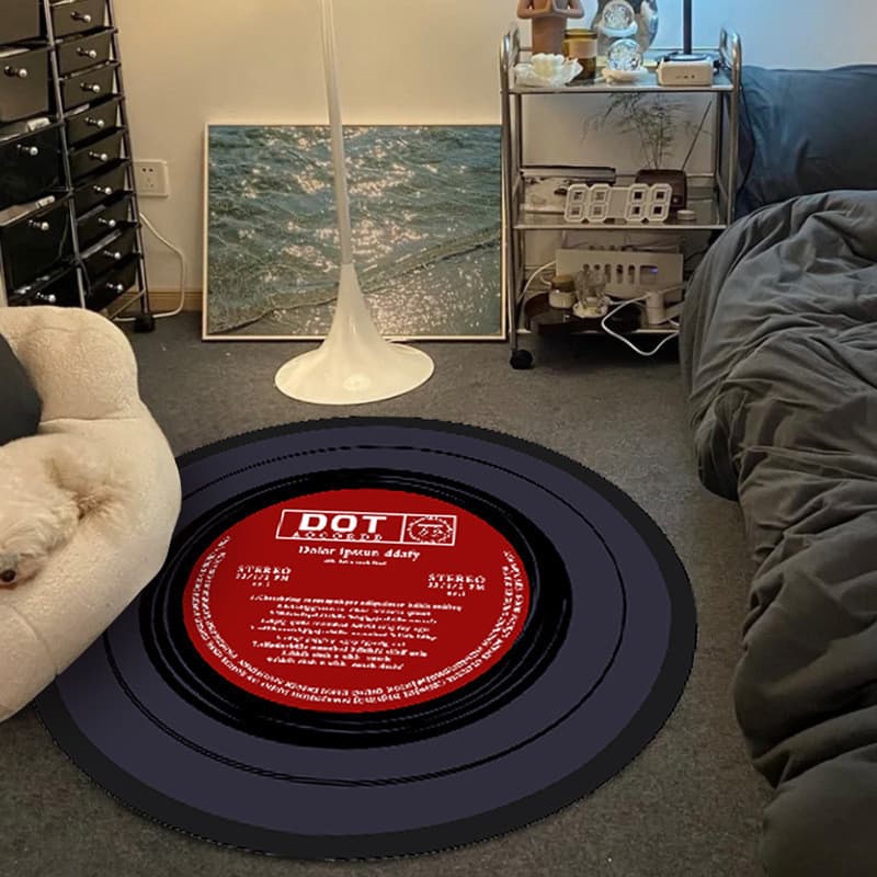 [Novo produto] Preto Branco Simples Quarto Bilhar Preto 8 Tapete Antiderrapante Tapetes Domésticos Sala de Estar Decoraç