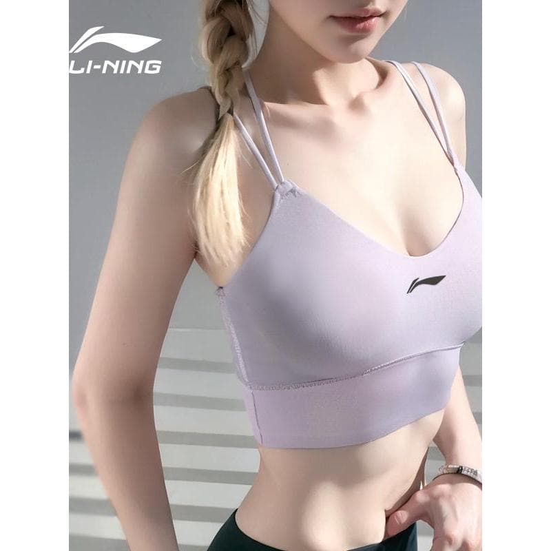Li Ning roupa interior esportiva feminina à prova de choque Anti-flacidez de alta intensidade Fitness Yoga colete corren