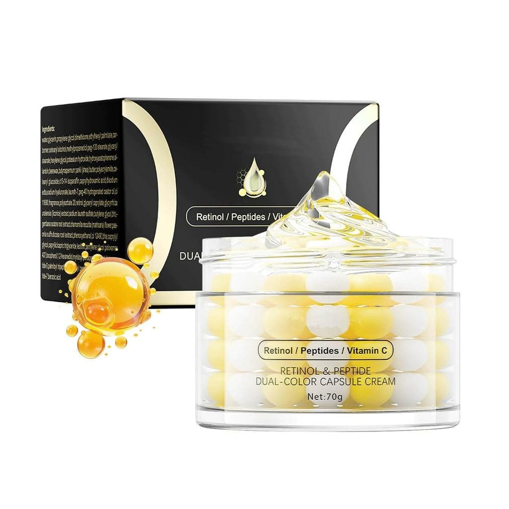 Cápsula Hidratante Profunda - Retinol, Peptídeos e Vitamina C, Hidratante Facial Anti-Idade de Longa Duração para Firmez