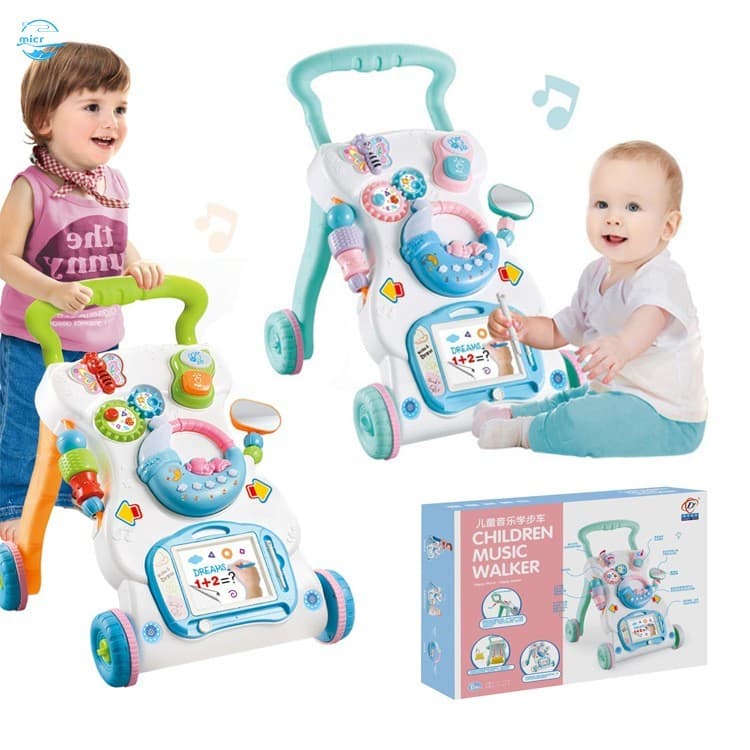 Carrinho De Bebê Com Música-Brinquedo Infantil Anti-Capotamento Velocidade Ajustável