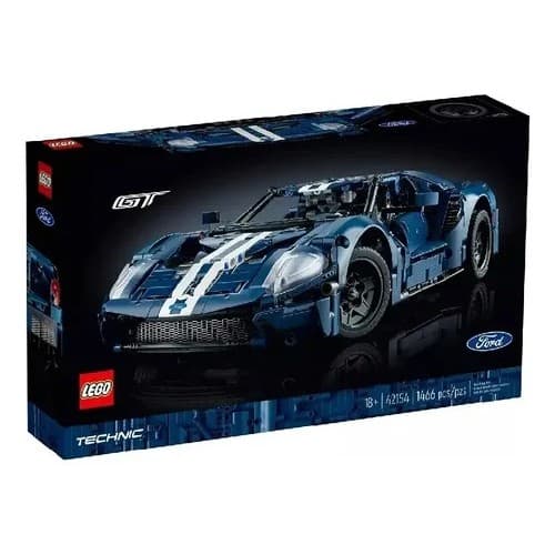 LEGO Technic 42154 Ford GT 2022 1466 Peças Supercarro Esportivo para Montar, Exibir e Colecionar
