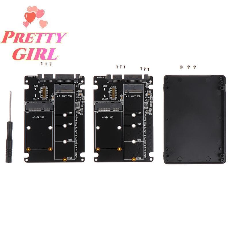 [Pretty ggirl] NGFF Para SATA 3 Gabinete HDD Externo Adaptador MSATA SSD Placa Adaptadora De Protocolo M . 2 [Novo]