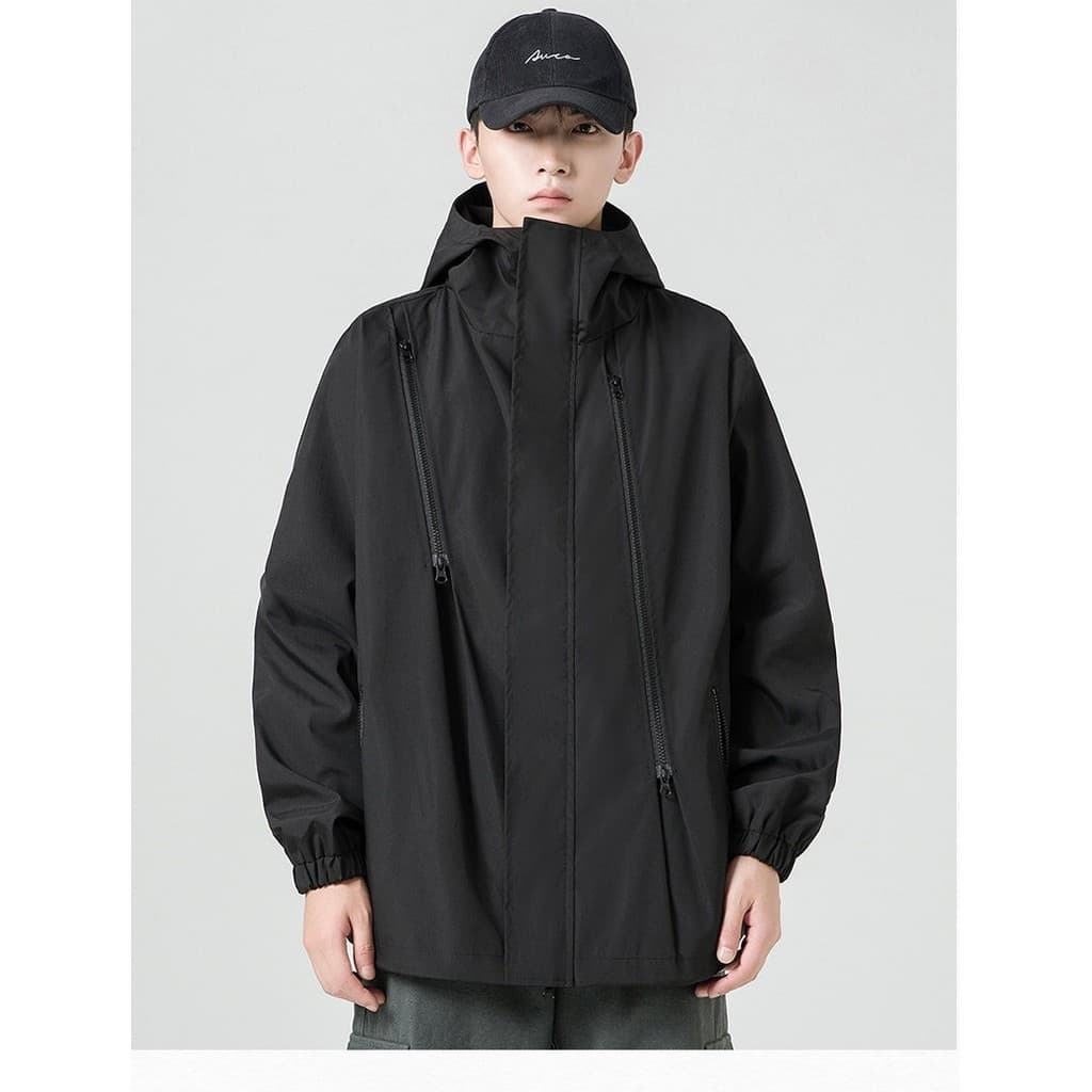 Primavera outono jaqueta Casual masculina cor sólida solta Street Wear jaqueta masculina na moda All-Match jaqueta topo