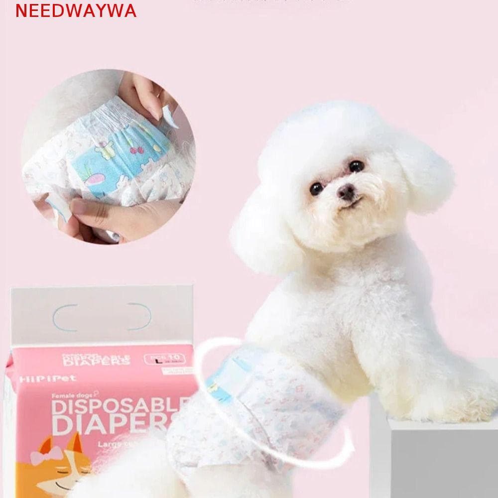 NEEDWAYWA 10 Unidades De Fraldas Descartáveis Para Animais De Estimação , Calças Menstruais De Algodão De Grande Capacid