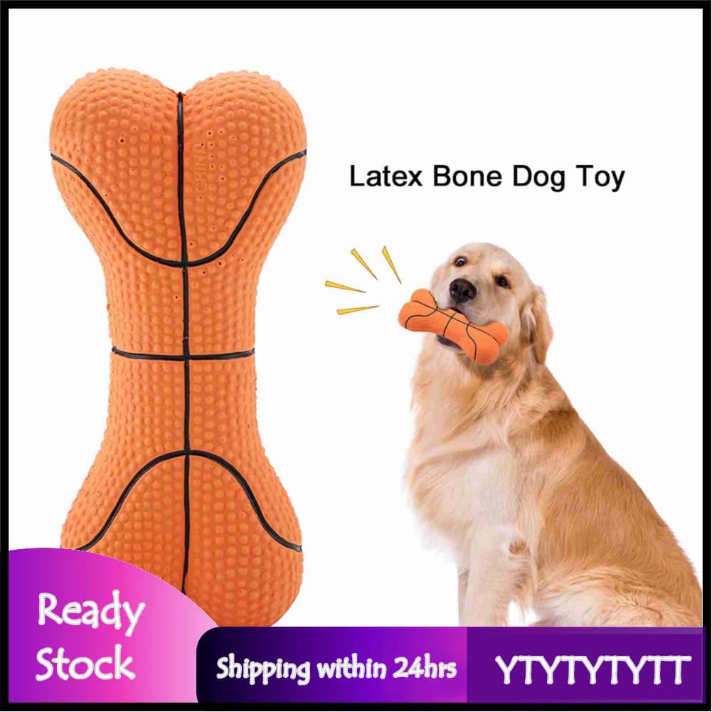 Ytytytytt logozoe Brinquedo estridente para cachorro, ecológico, osso de látex, brinquedos para mastigar, resistente a