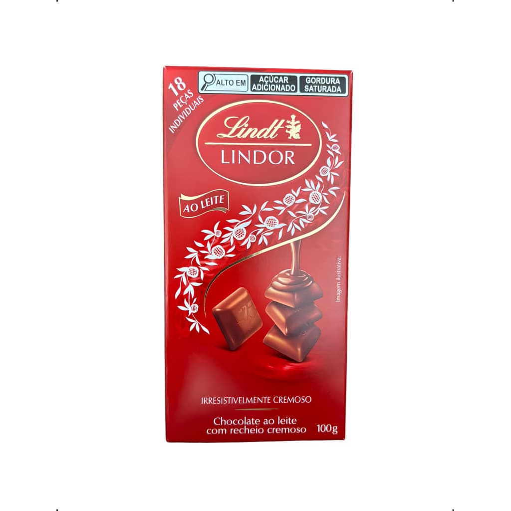 Chocolate Lindt Lindor Singles Ao Leite Barra 100g Importado