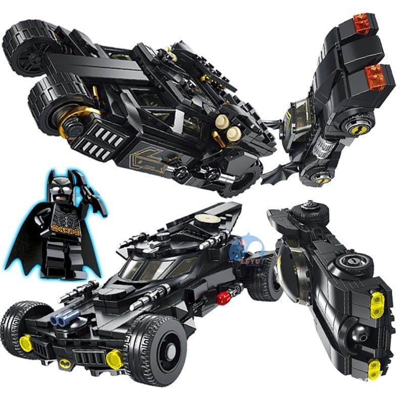 Conjunto de Blocos de Montar LEYU MOC Batmobile Tumbler, Veículo do Batman da DC Compatível com Peças Lego UCQJ