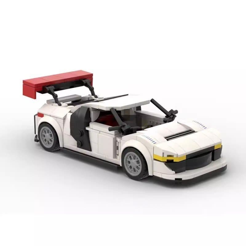 Blocos de montar MOC compatíveis com Lego, blocos de montagem de carro DIY Audi R8 LMS, brinquedo masculino, modelo de p