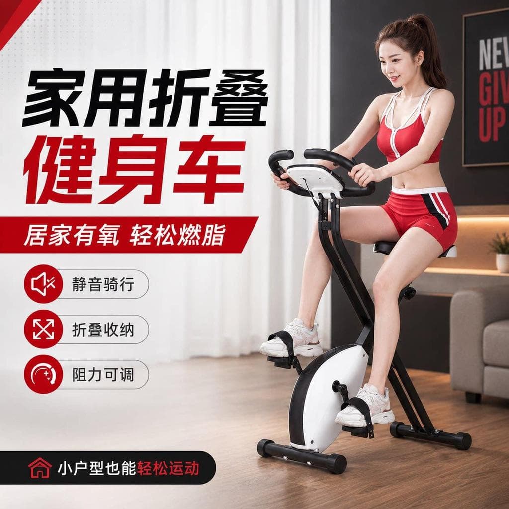 Bicicleta dinâmica dobrável para uso interno, bicicleta ergométrica, equipamento de ginástica, perda de peso, bicicleta 