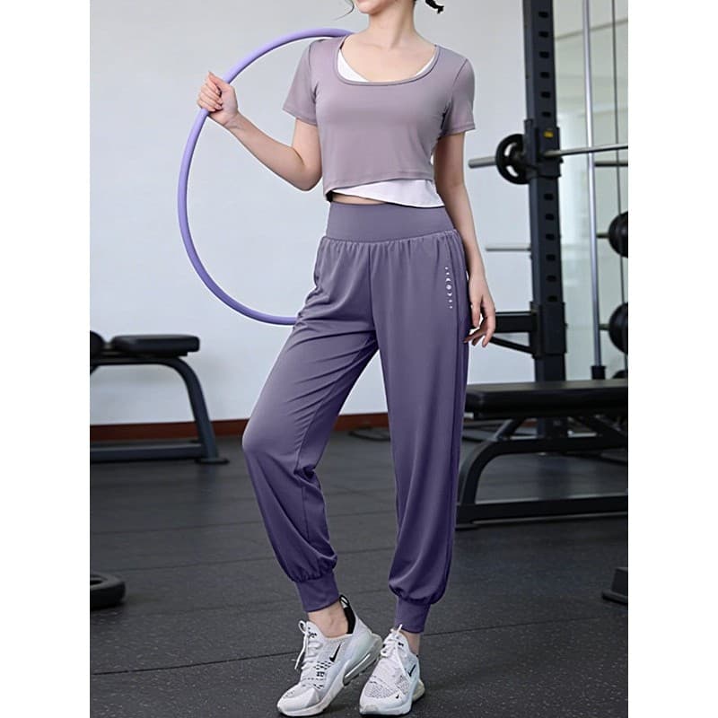Correndo ao ar livre Fitness Yoga roupas femininas verão manhã correndo respirável roupas de secagem rápida esportes cas