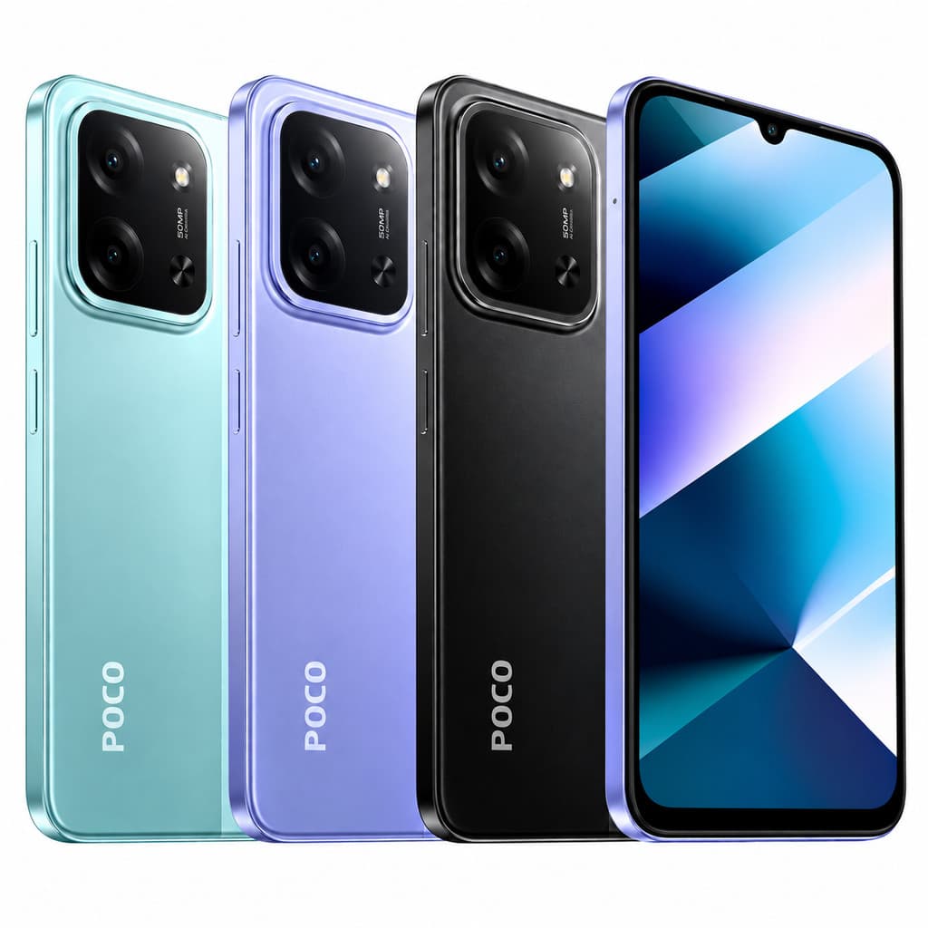 Poco C85 Smartphone 4G Dual SIM 8GB 256GB Tela 6.9" 120Hz Câmera 50MP Bateria 6000mAh NFC Android