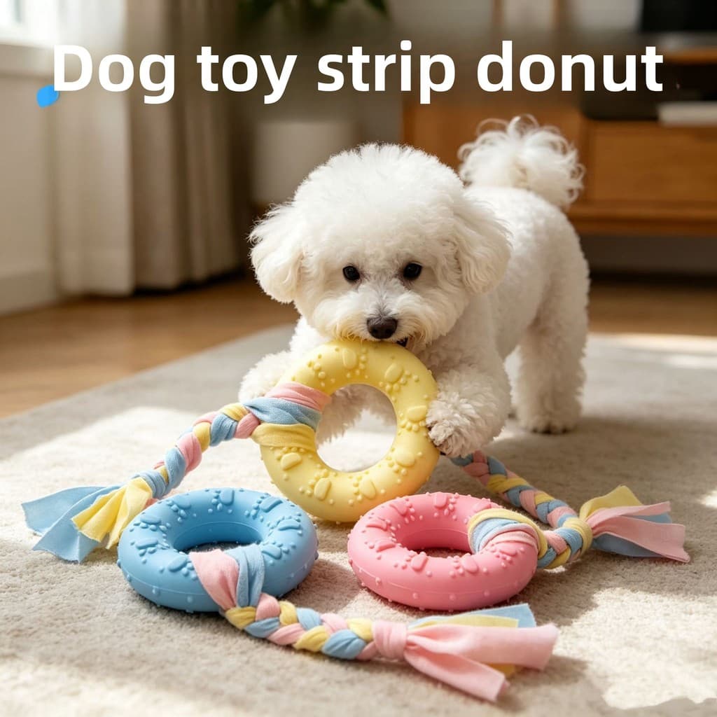 Brinquedos para cães de estimação Fita de mastigar TPR Donut Grande filhote de cachorro Limpeza de dentes Brinquedos de 