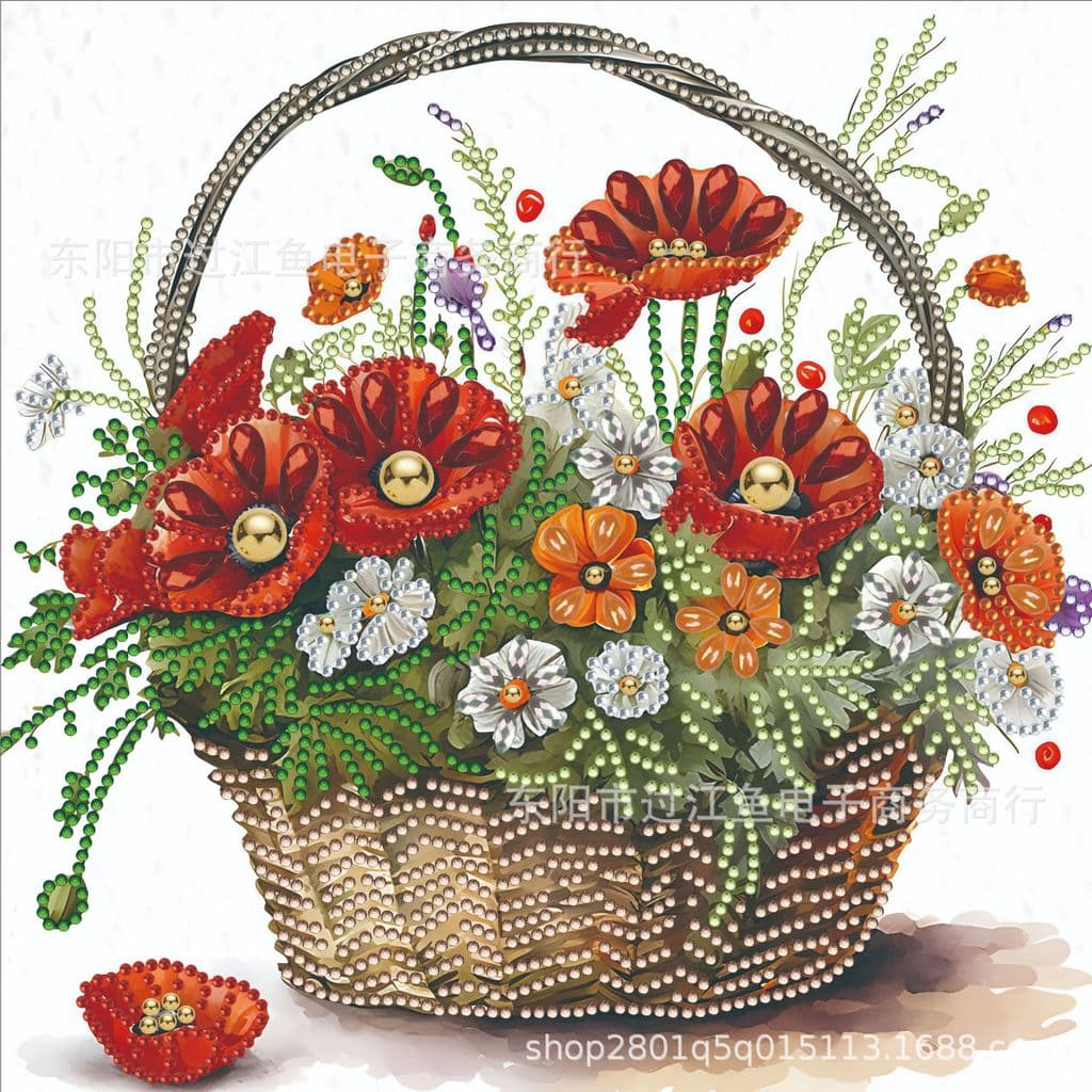 Cross-Border em forma especial brilhante diamante flor dos desenhos animados ponto pintura diamante 5D adesivos de diama