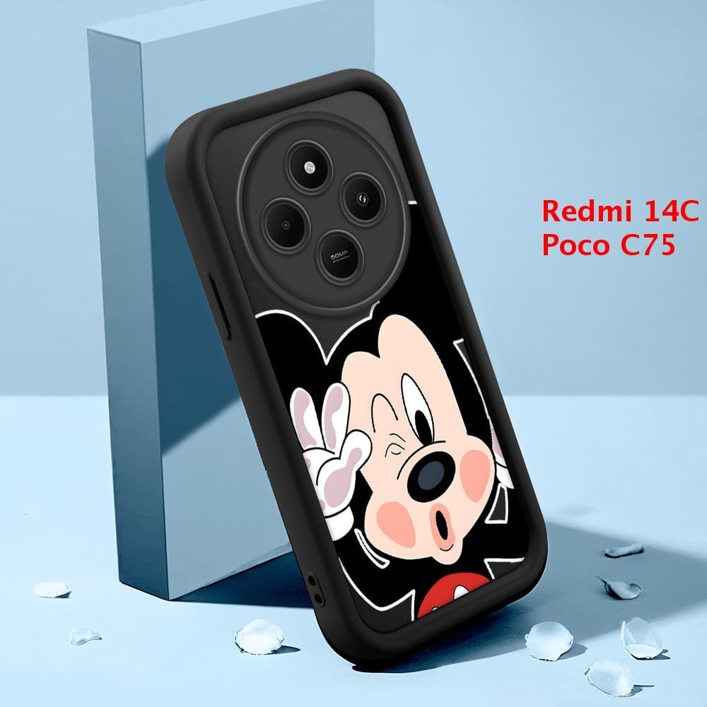Capinha Para Xiaomi Redmi 14C Poco C75 A4 5G Case Normal Capa De Celular Preto Macio Silicone 5106 TYB