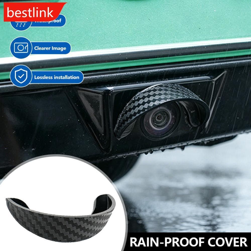 BESTLINK Protetor De Lente De Câmera Traseira De Carro De Fibra De Carbono Vista Capa De Backup 360 Proteção Anti Arranh