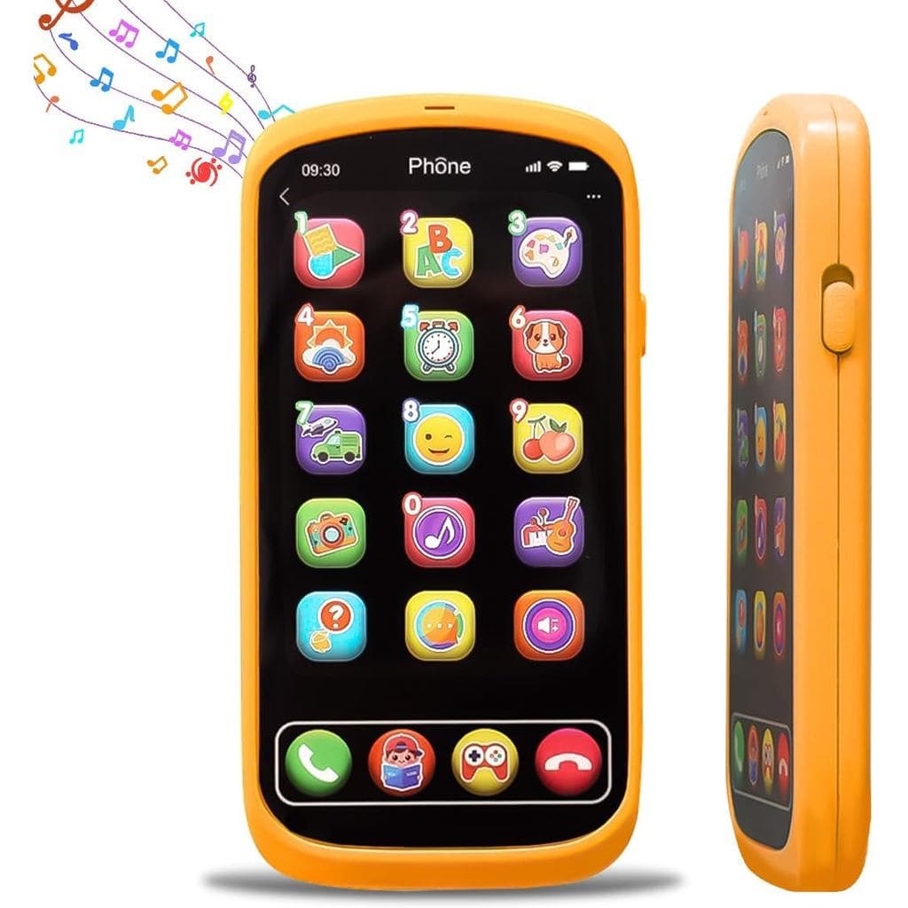 Telefone de Brinquedo Educativo para Bebês com Música e Luzes, Brinquedo de Aprendizagem para Crianças, Telefone Celular